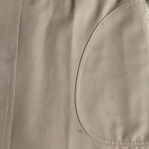 Misty Harbor Trench Coat Hooded Beige Kahaki Long Belted Jacket Women’s 12 Vtg - Picture 15 of 16